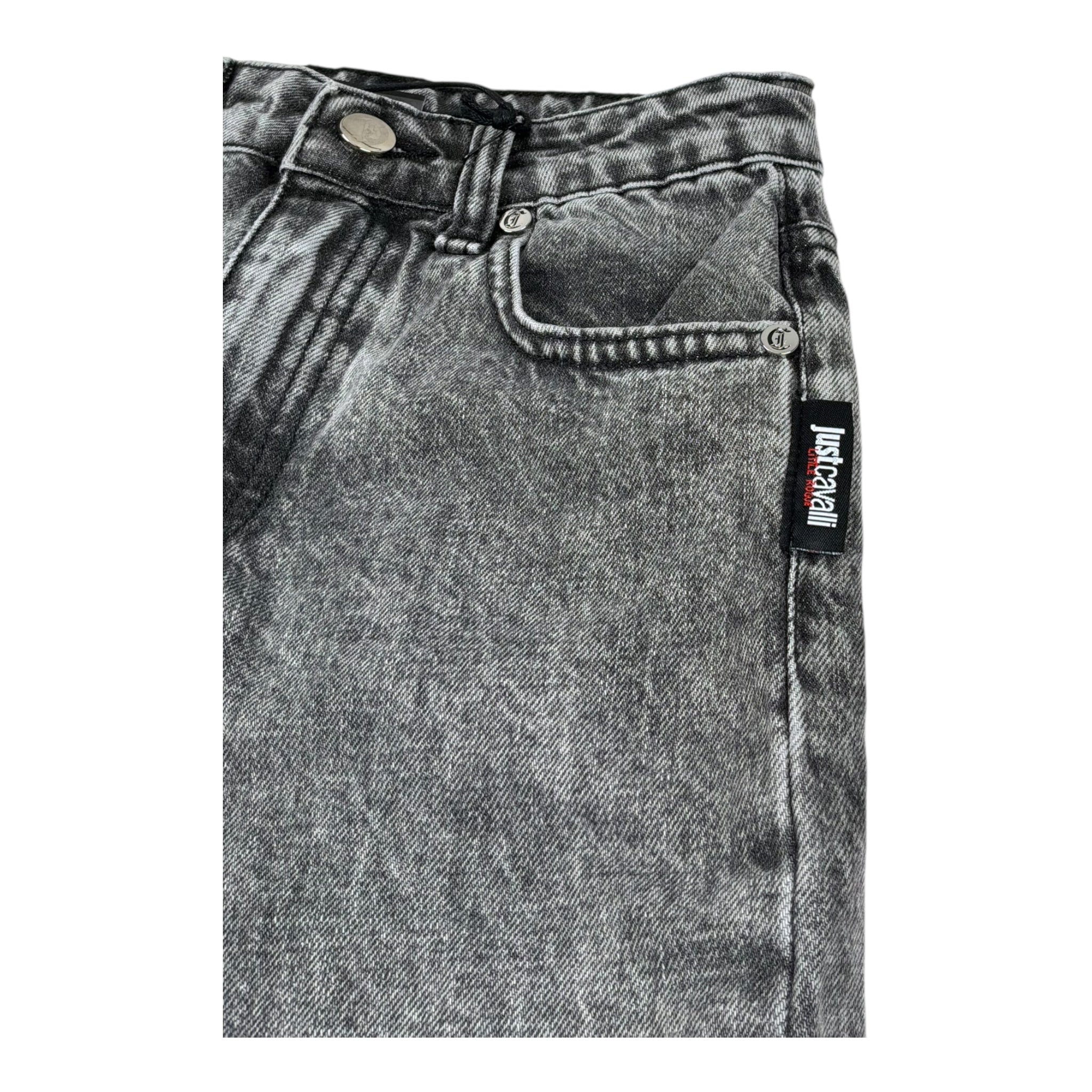 Just Cavalli Jeans Tinta Unita con Girovita Regolabile per Bambino JBP26043JE NERO JUST CAVALLI 