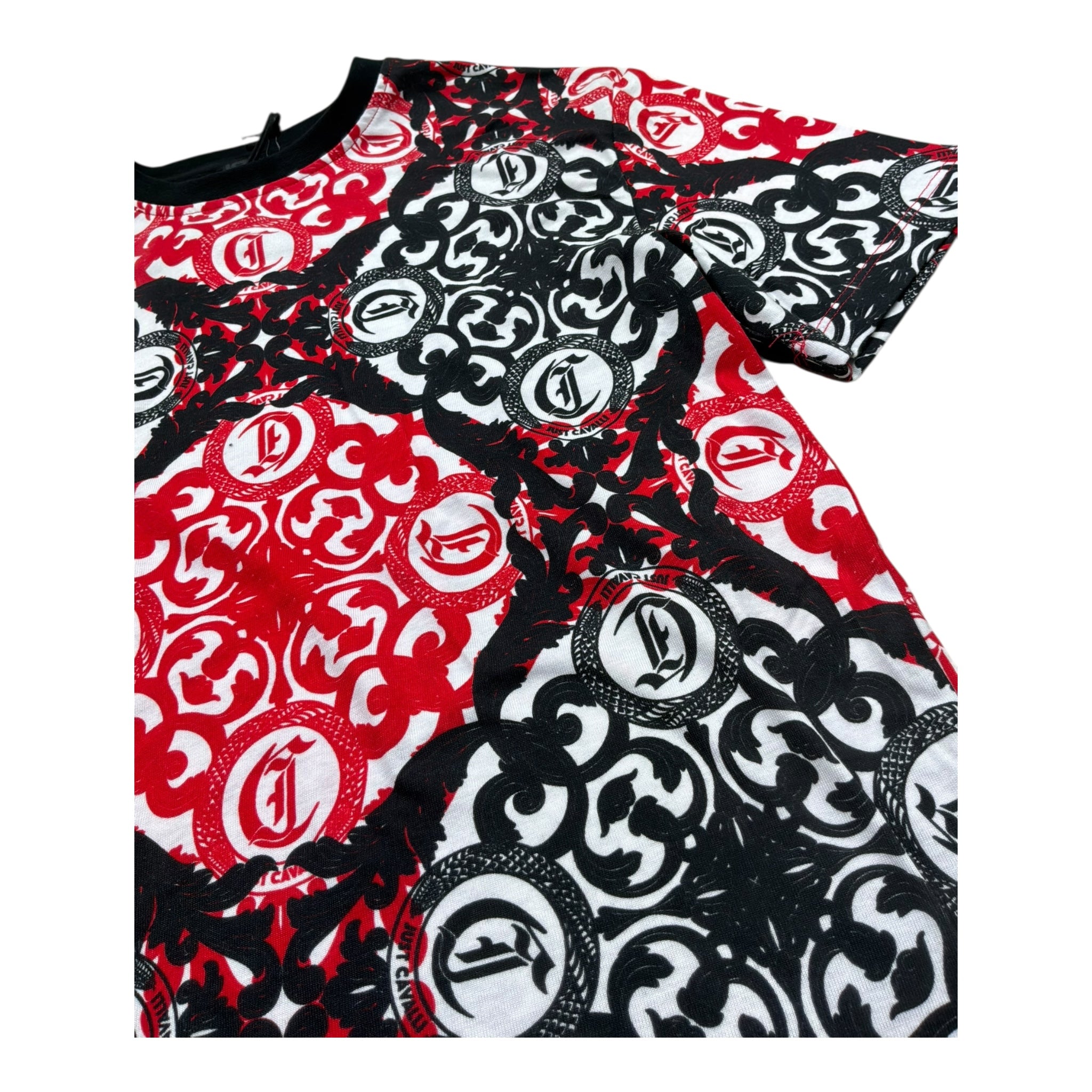 Just Cavalli T-Shirt Tricolore con Stampa per Bambino JBP26059TS BIANCO JUST CAVALLI 