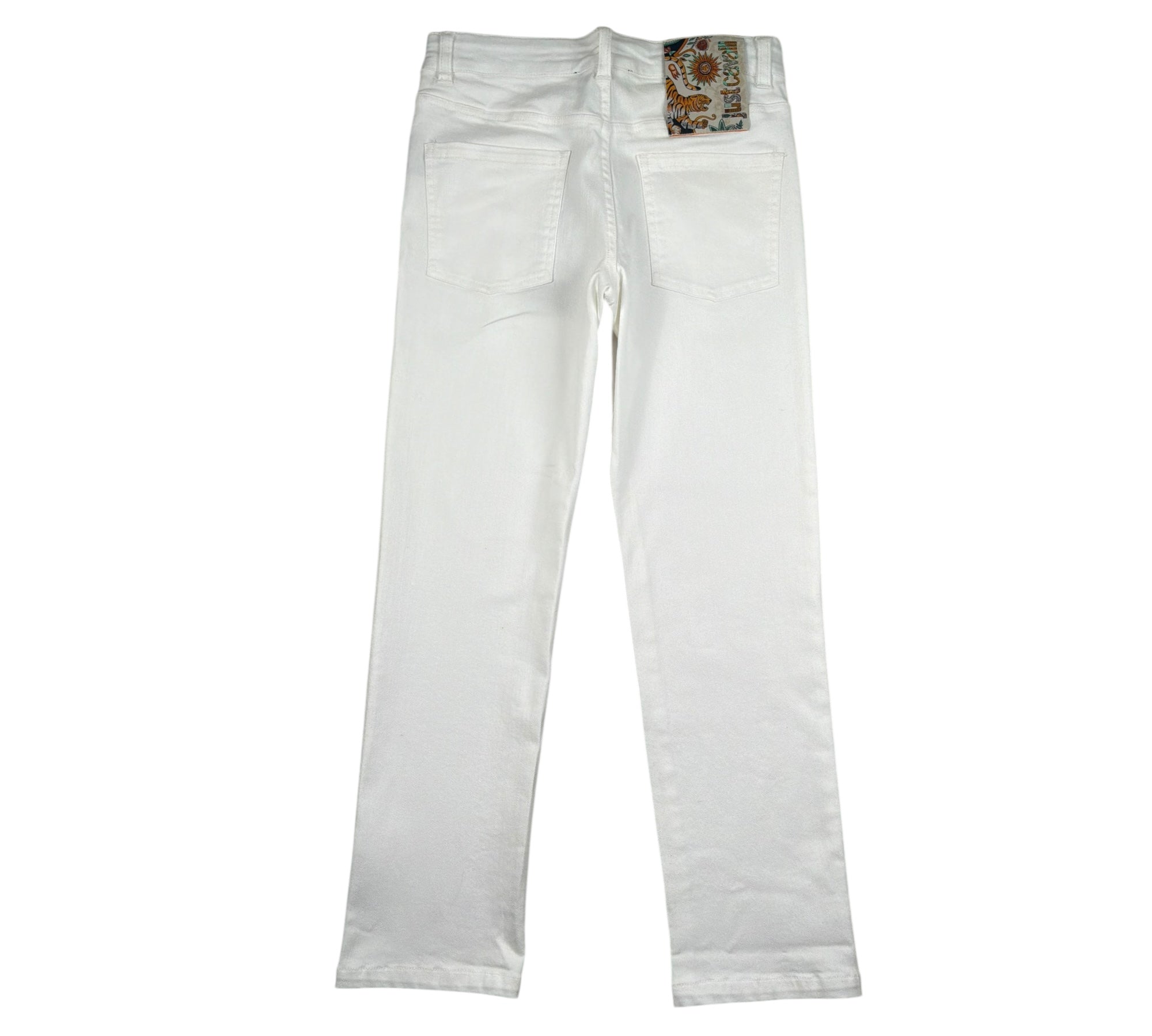Just Cavalli Jeans Tinta Unita con Girovita Regolabile per Bambino JBP26070PA BIANCO JUST CAVALLI 