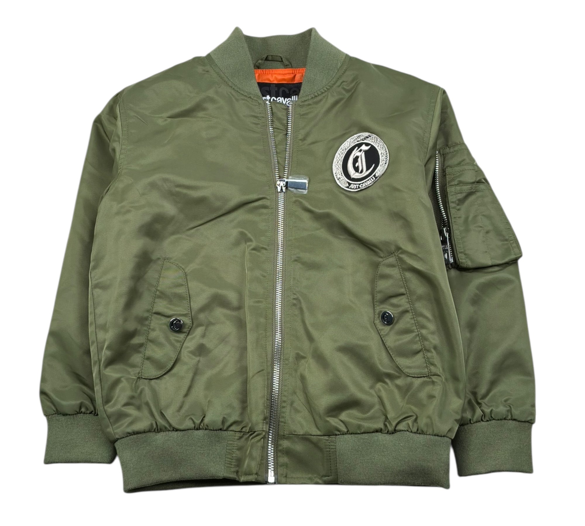 Just Cavalli Giubbino Tinta Unita con Zip per Bambino JBP26105GB VERDE JUST CAVALLI 