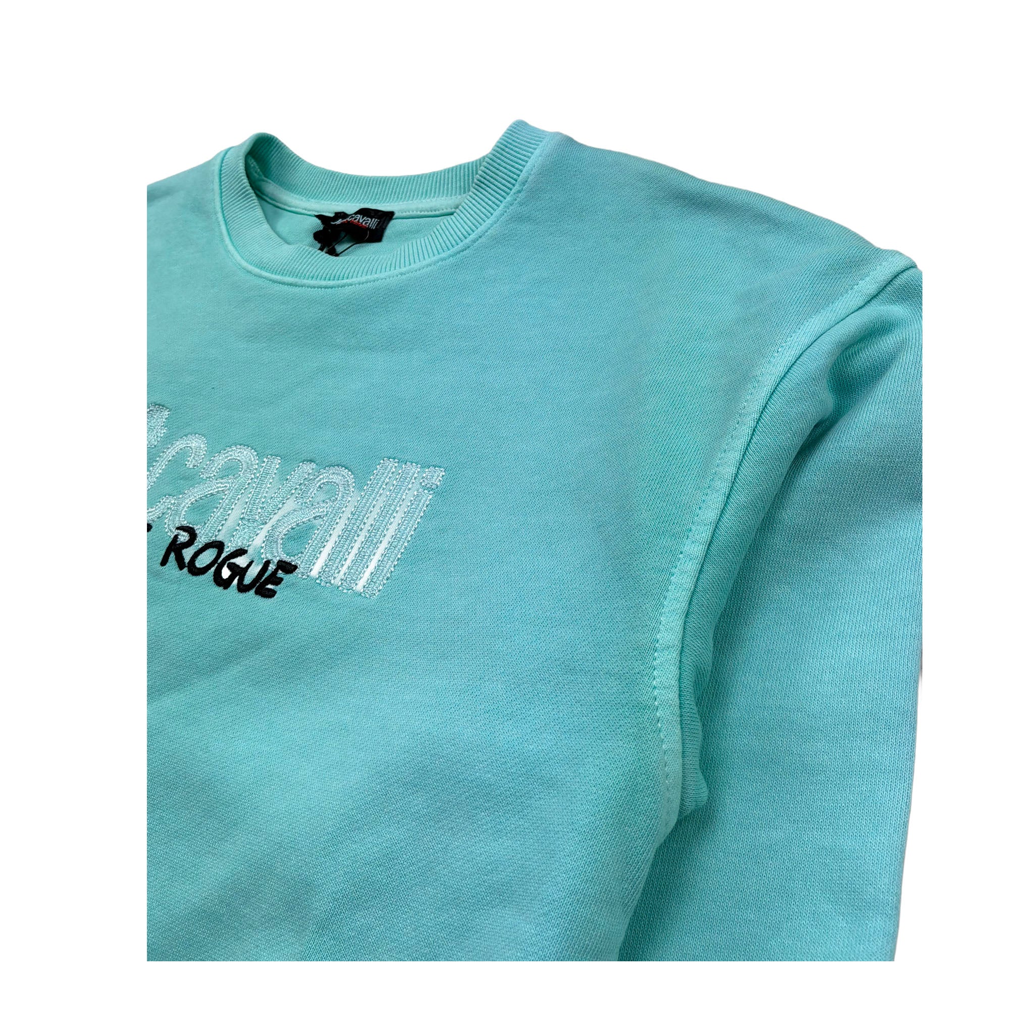 Just Cavalli Felpa Chiusa Girocollo Tinta Unita per Bambino JBP26184FE AZZURRO JUST CAVALLI 