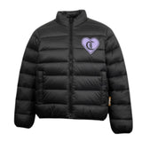 giubbino tinta unita con zip e stampa JGP26019PI NERO JUST CAVALLI 