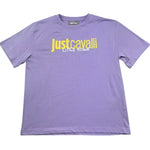 Just Cavalli T-Shirt Girocollo Tinta Unita con Stampa Logo per Bambino JGP26027TS LILLA JUST CAVALLI 