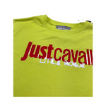 Just Cavalli T-Shirt Girocollo Tinta Unita con Stampa Logo per Bambino JGP26027TS VERDE JUST CAVALLI 