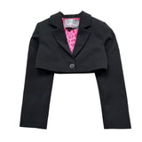 Just Cavalli Giacca Modello Crop Tinta Unita per Bambina JGP26059GC NERO JUST CAVALLI 