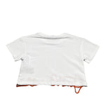 Just Cavalli T-Shirt Modello Crop Tinta Unita con Stampa per Bambina JGP26084TS BIANCO JUST CAVALLI 