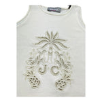 Just Cavalli Canotta Girocollo Tinta Unita con Trafori per Bambina JGP26135CN AVORIO JUST CAVALLI 