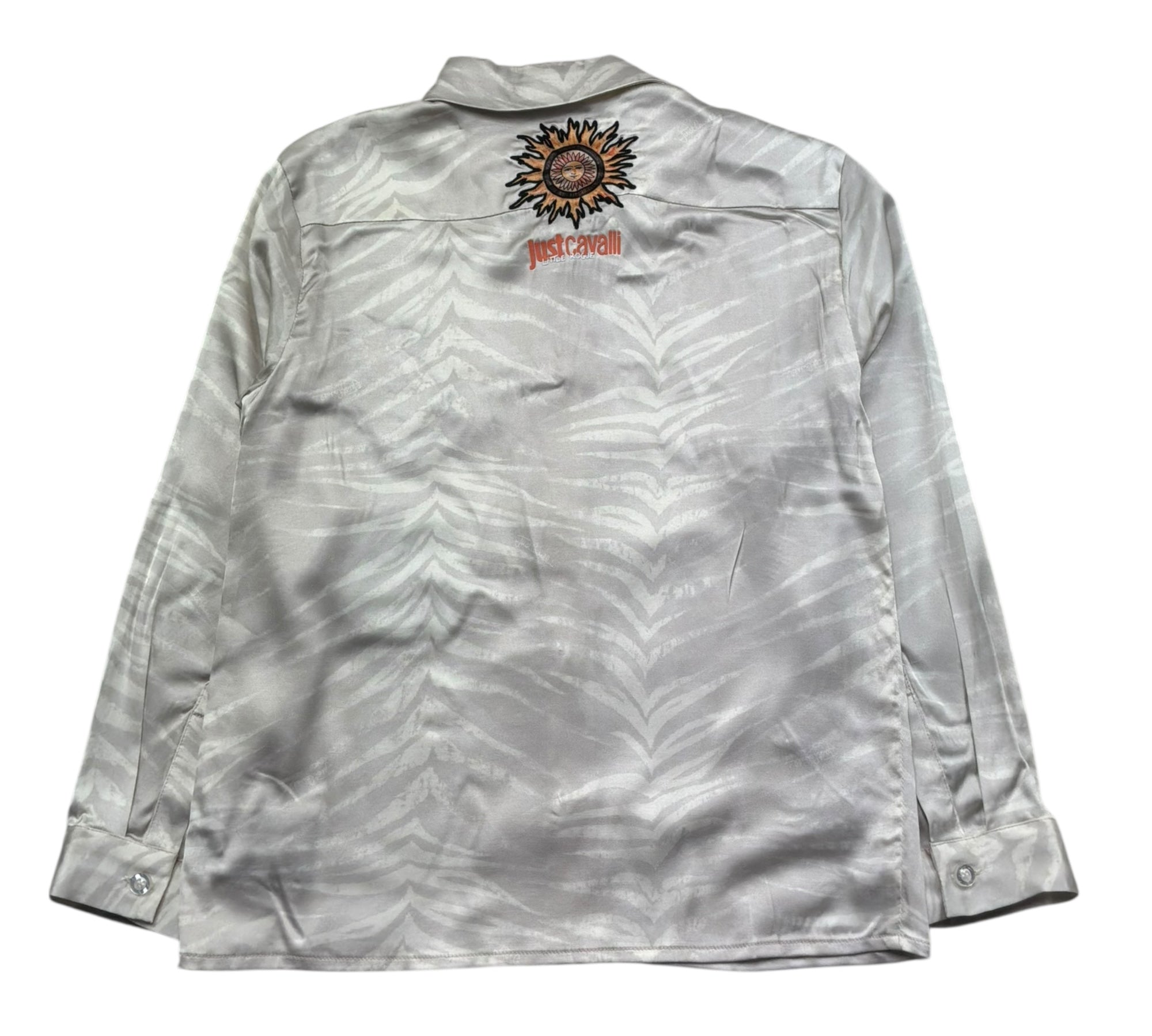 Just Cavalli Completo 2 Pezzi Camicia-Pantalone Modello Palazzo con Elastico In Vita per Bambina JGP26146CE BEIGE JUST CAVALLI 