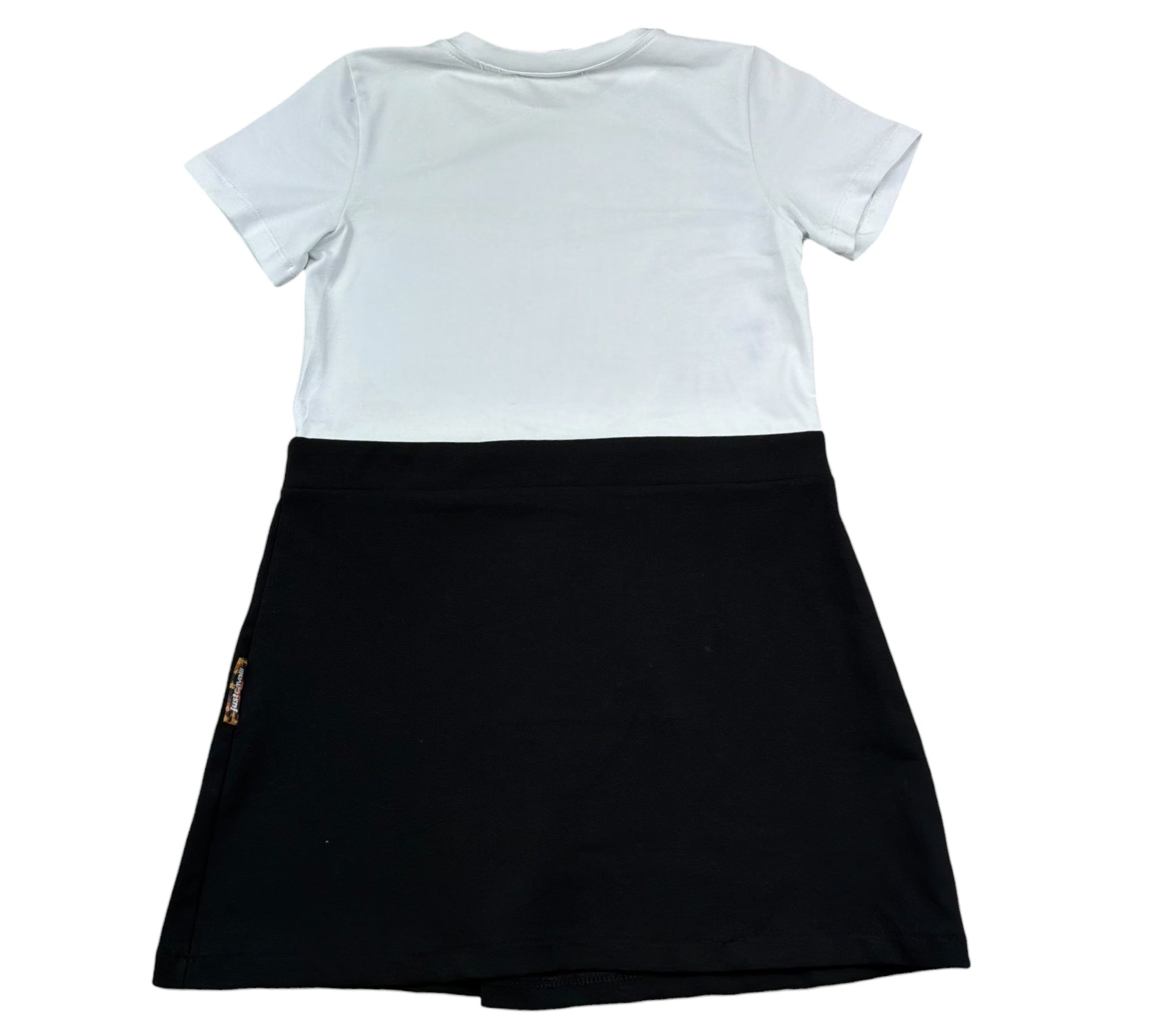Just Cavalli Abito Mezza Manica Bicolore con Logo per Bambina JGP26161VE BIANCO/NERO JUST CAVALLI 