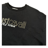 Just Cavalli Felpa Chiusa Girocollo Tinta Unita Modello Crop per Bambina JGP26174FE NERO JUST CAVALLI 