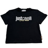 Just Cavalli T-Shirt Girocollo Tinta Unita con Stampa per Bambina JGP26195TS NERO JUST CAVALLI 