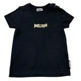 Just Cavalli T-Shirt Girocollo Tinta Unita con Logo per Neonato JIP26035CJ NERO JUST CAVALLI 