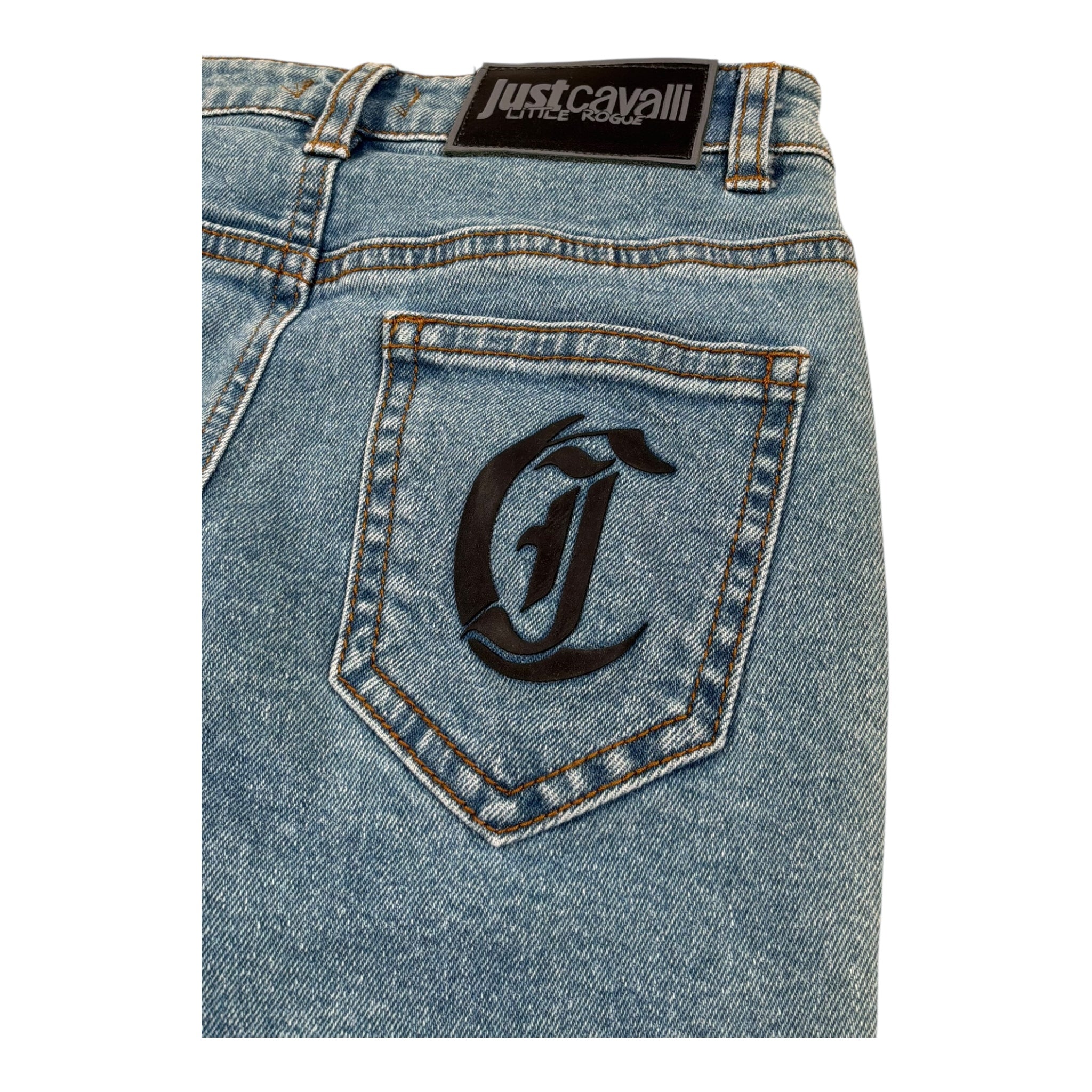 Just Cavalli Jeans Tinta Unita In Demin per Neonato JIP26050JE AZZURRO JUST CAVALLI 