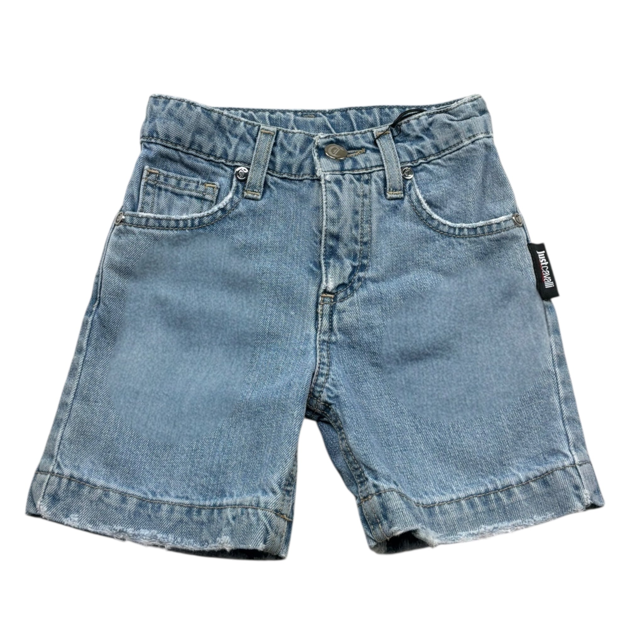 Just Cavalli Bermuda In Denim Tinta Unita con Girovita Regolabile per Neonato JIP26140BE AZZURRO JUST CAVALLI 