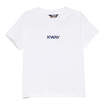 K-Way T-Shirt Girocollo Tinta Unita con Logo per Neonato K11613W BIANCO K-WAY 