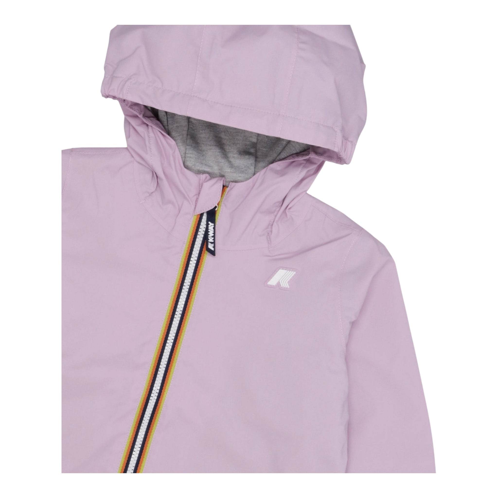 K-Way Giubbino Tinta Unita con Zip E Cappuccio per Bambina K2148NW LILLA K-WAY 