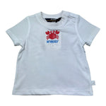 K-Way T-Shirt Girocollo Tinta Unita con Stampa per Neonato K2158JW BIANCO K-WAY 