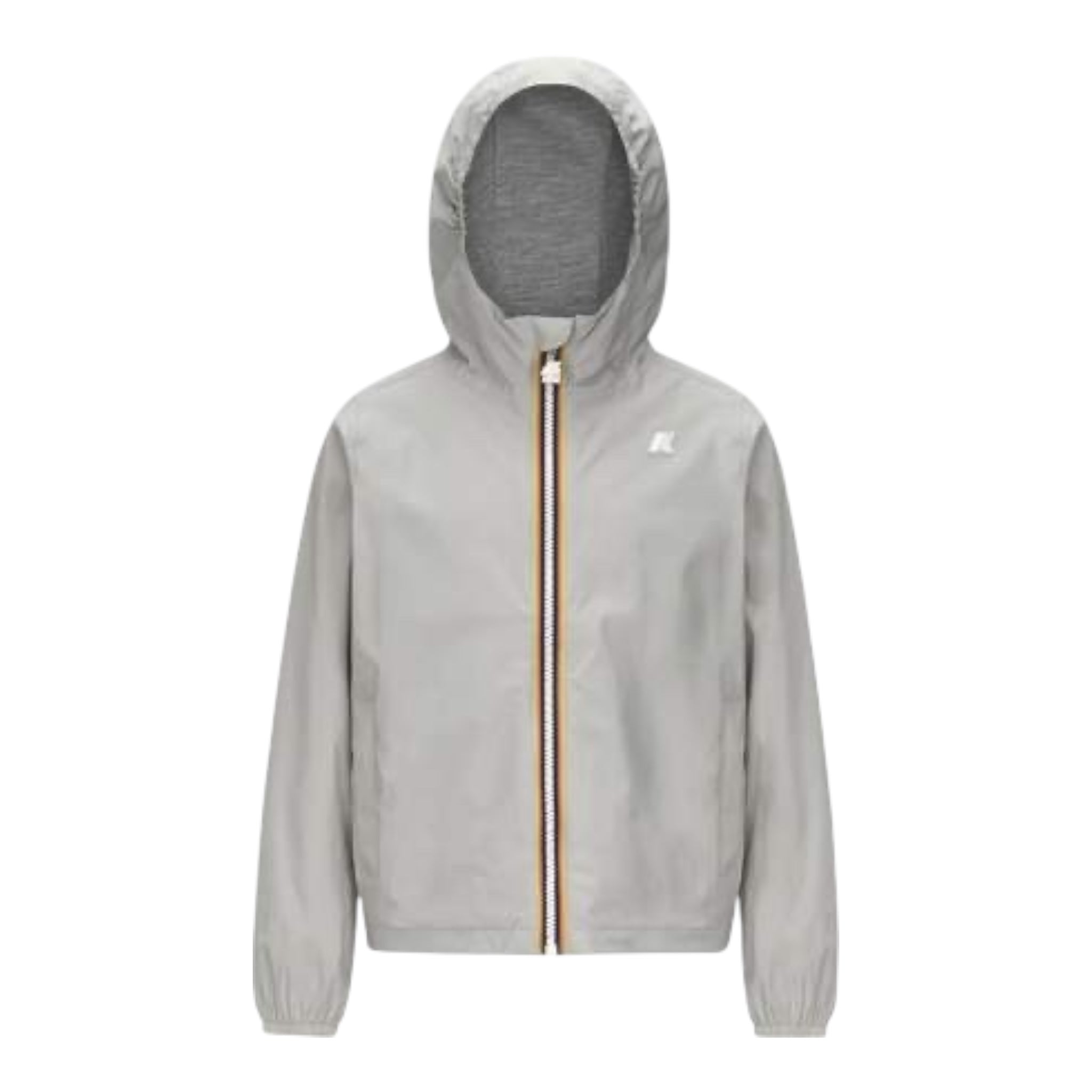 K-Way Giubbino Tinta Unita con Zip E Cappuccio per Bambino K41335W GRIGIO K-WAY 