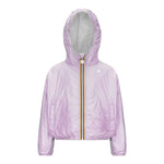 K-Way Giubbino Reversibile Bicolore con Cappuccio per Bambina K41337WX BIANCO/ROSA K-WAY 