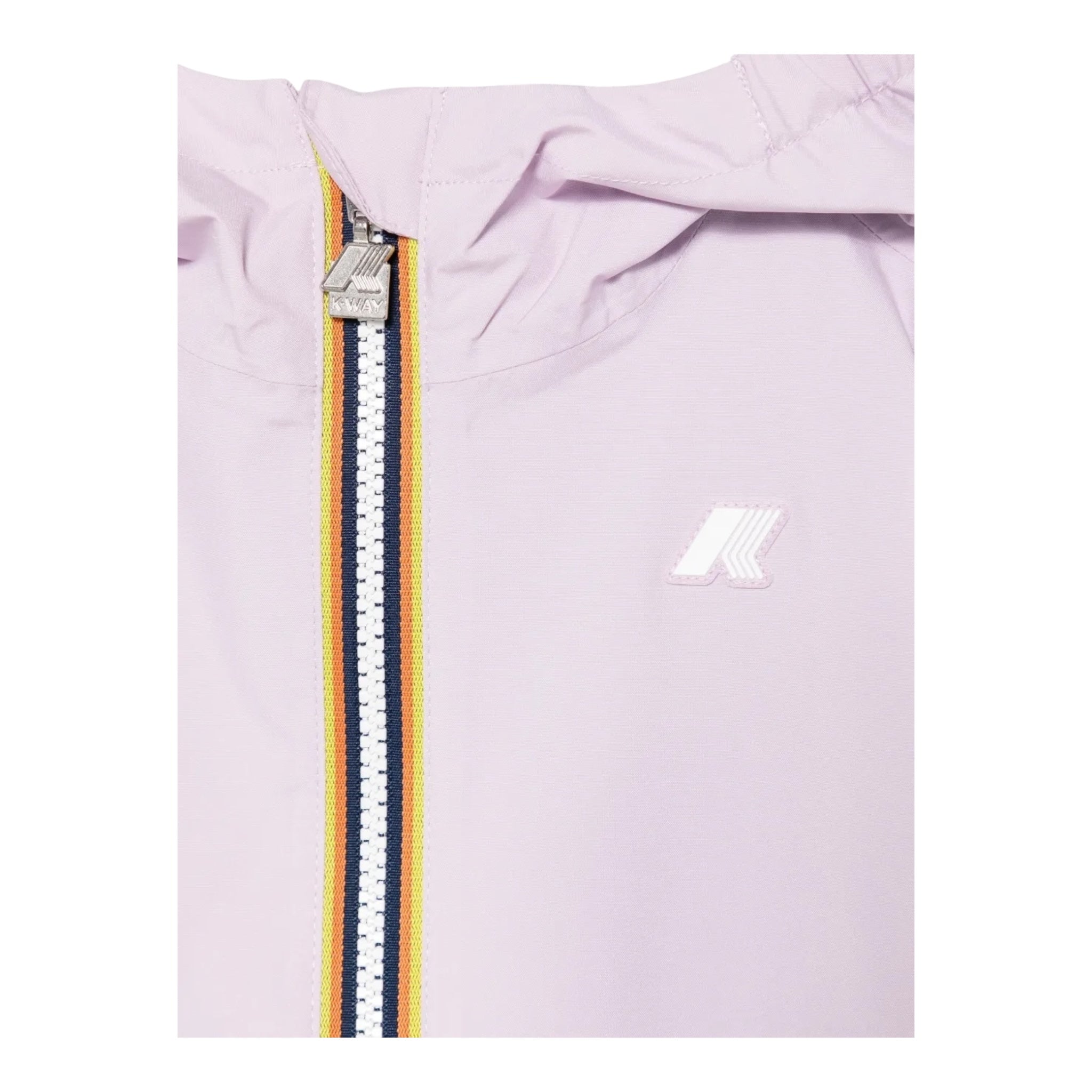 K-Way Giubbino Reversibile Bicolore con Cappuccio per Bambina K41337WX BIANCO/ROSA K-WAY 