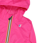 K-Way Giubbino Tinta Unita con Zip E Cappuccio per Bambina K81253W FRAGOLA K-WAY 