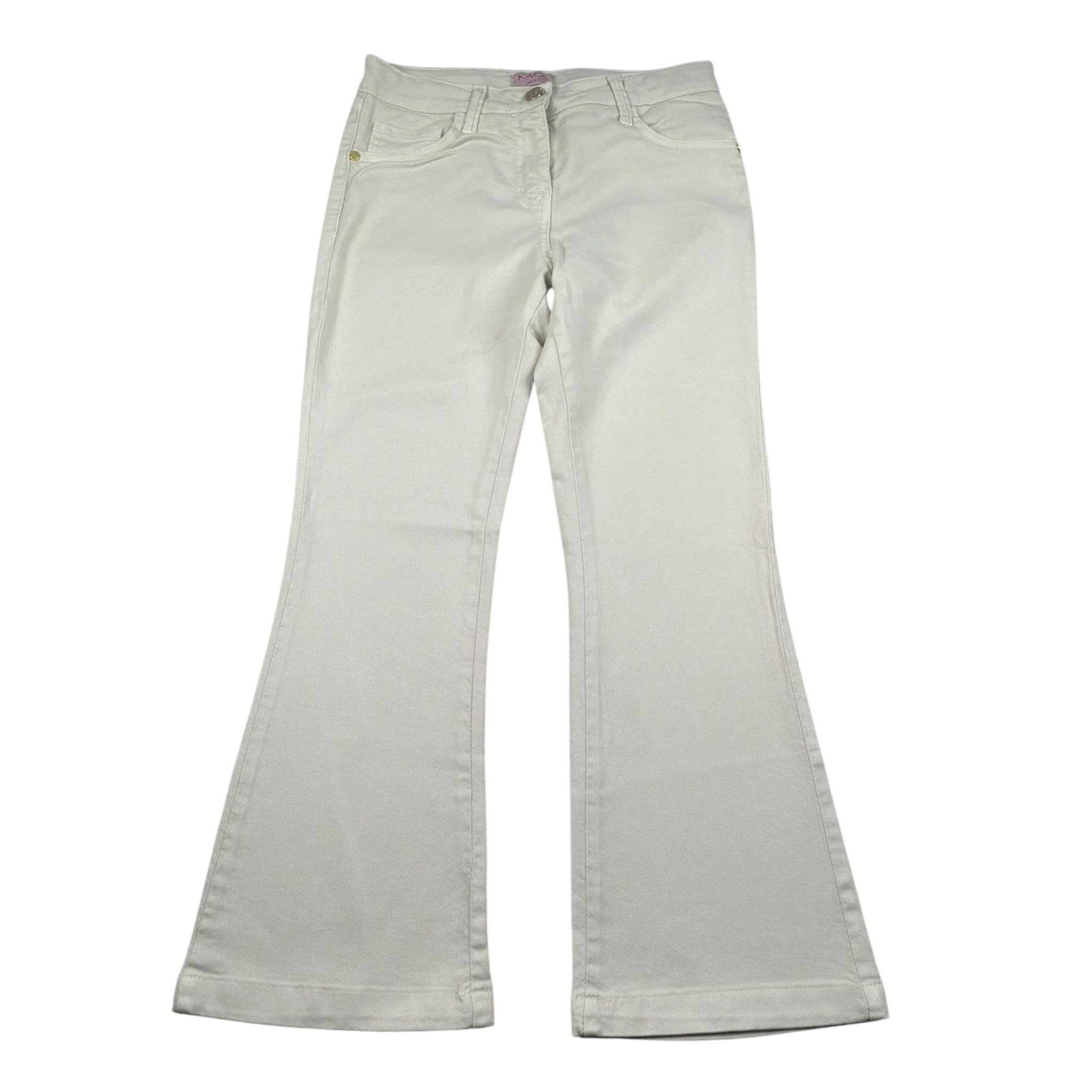 Kaos Pantalone Tinta Unita Modello A Zampa per Bambina KS155 BEIGE KAOS 