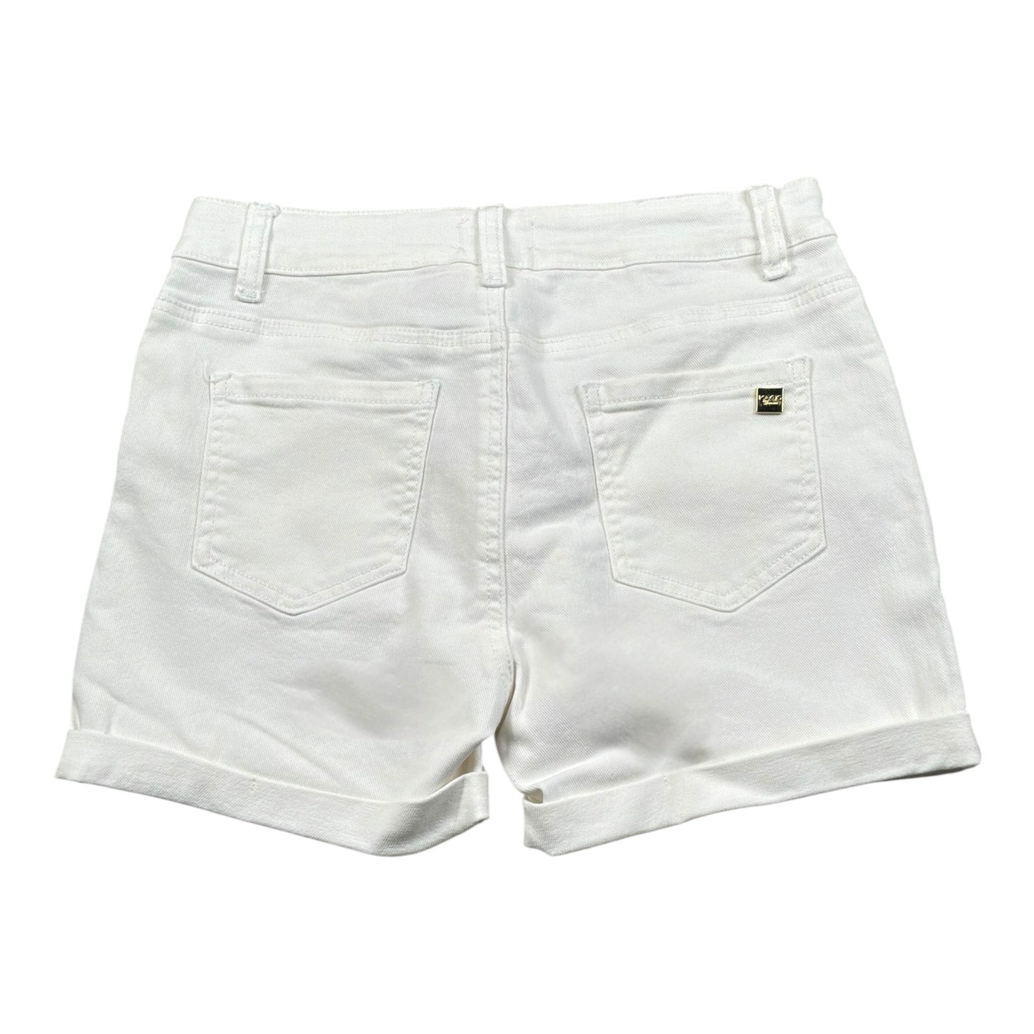 Kaos Short Tinta Unita con Girovita Regolabile per Bambina KS196 BIANCO KAOS 