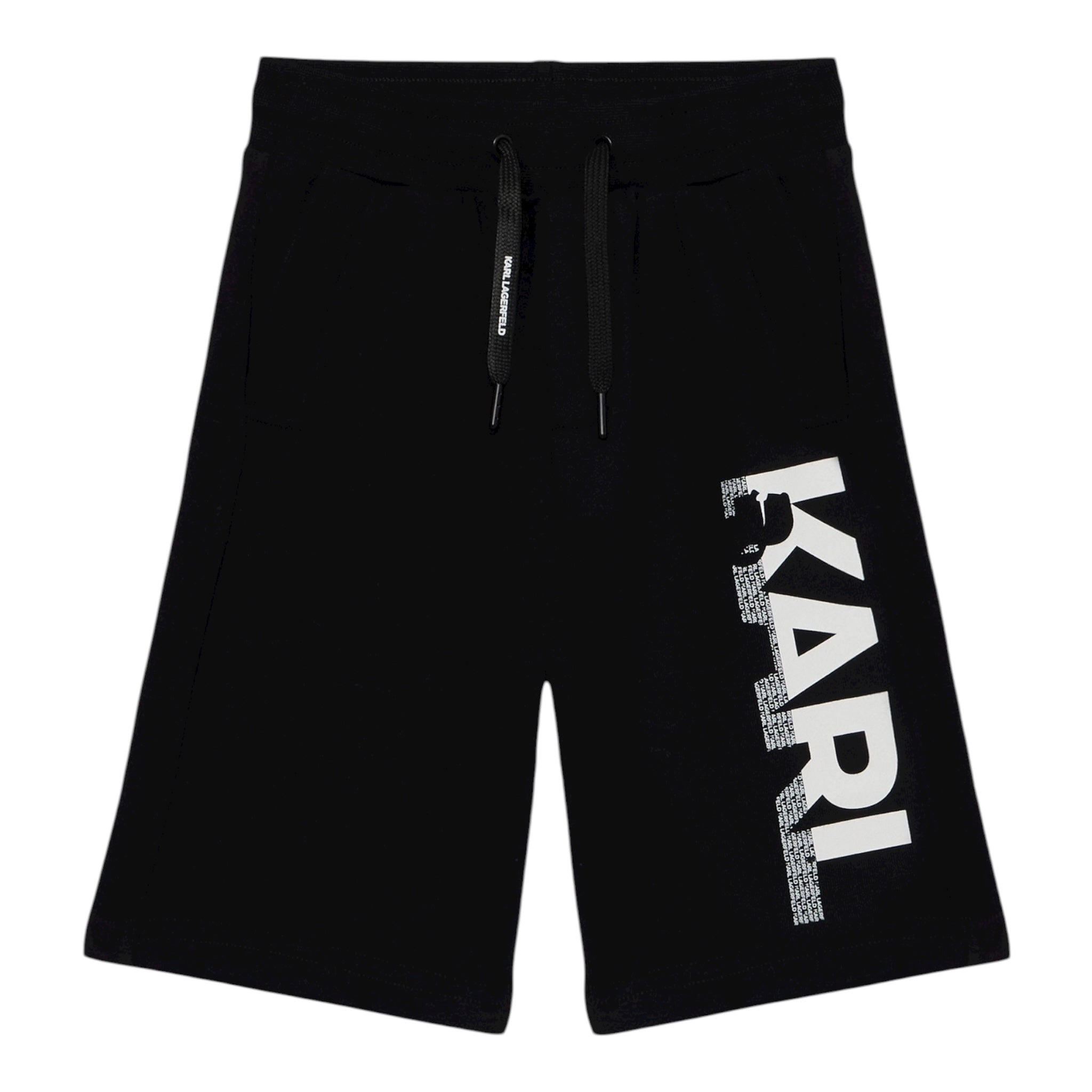 Karl Lagerfeld Bermuda Tuta Tinta Unita con Logo per Bambino Z30413 NERO KARL LAGERFELD 