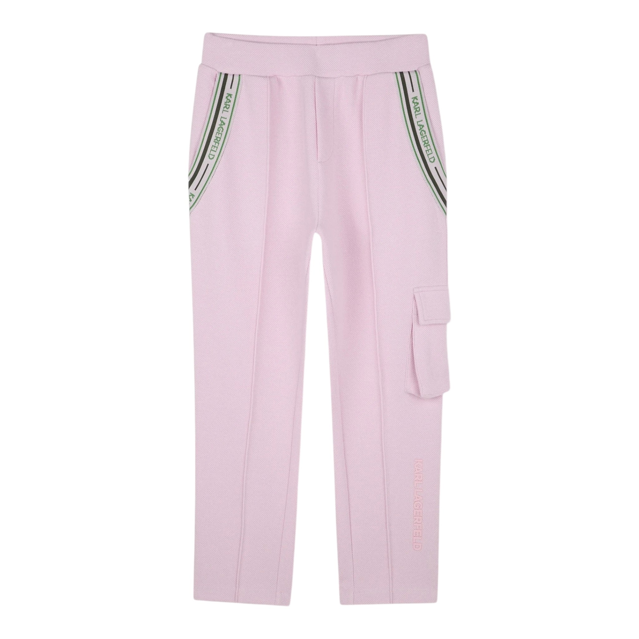Karl Lagerfeld Pantalone Tuta Tinta Unita con Logo per Bambina Z30451 ROSA KARL LAGERFELD 