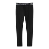 Karl Lagerfeld Leggins Tinta Unita con Elastico In Vita Logato per Bambina Z30452 NERO KARL LAGERFELD 