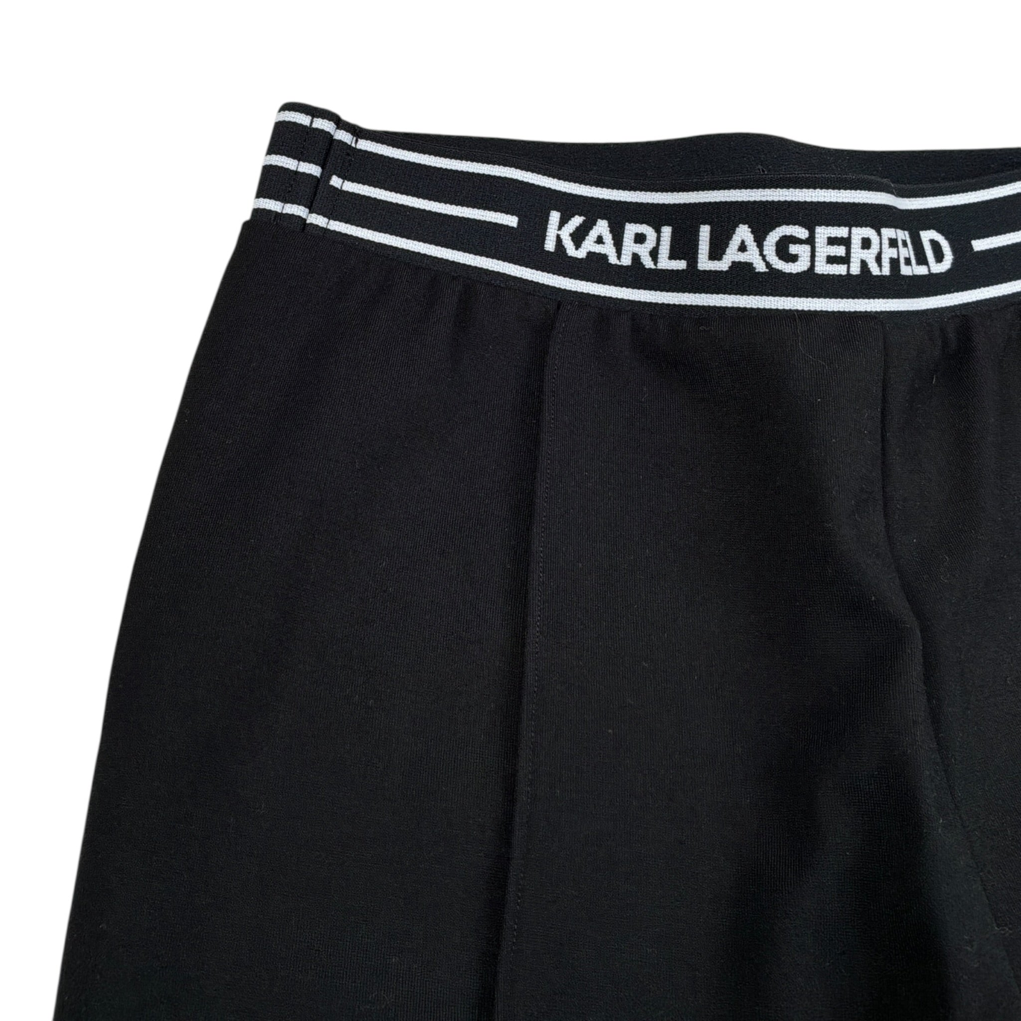 Karl Lagerfeld Leggins tinta unita con Elastico In Vita Logato Nero per Bambina Z30452X NERO KARL LAGERFELD 