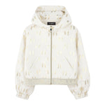 Karl Lagerfeld Felpa con Zip E Cappuccio Tinta Uita Beige per Bambina Z3048 BEIGE KARL LAGERFELD 