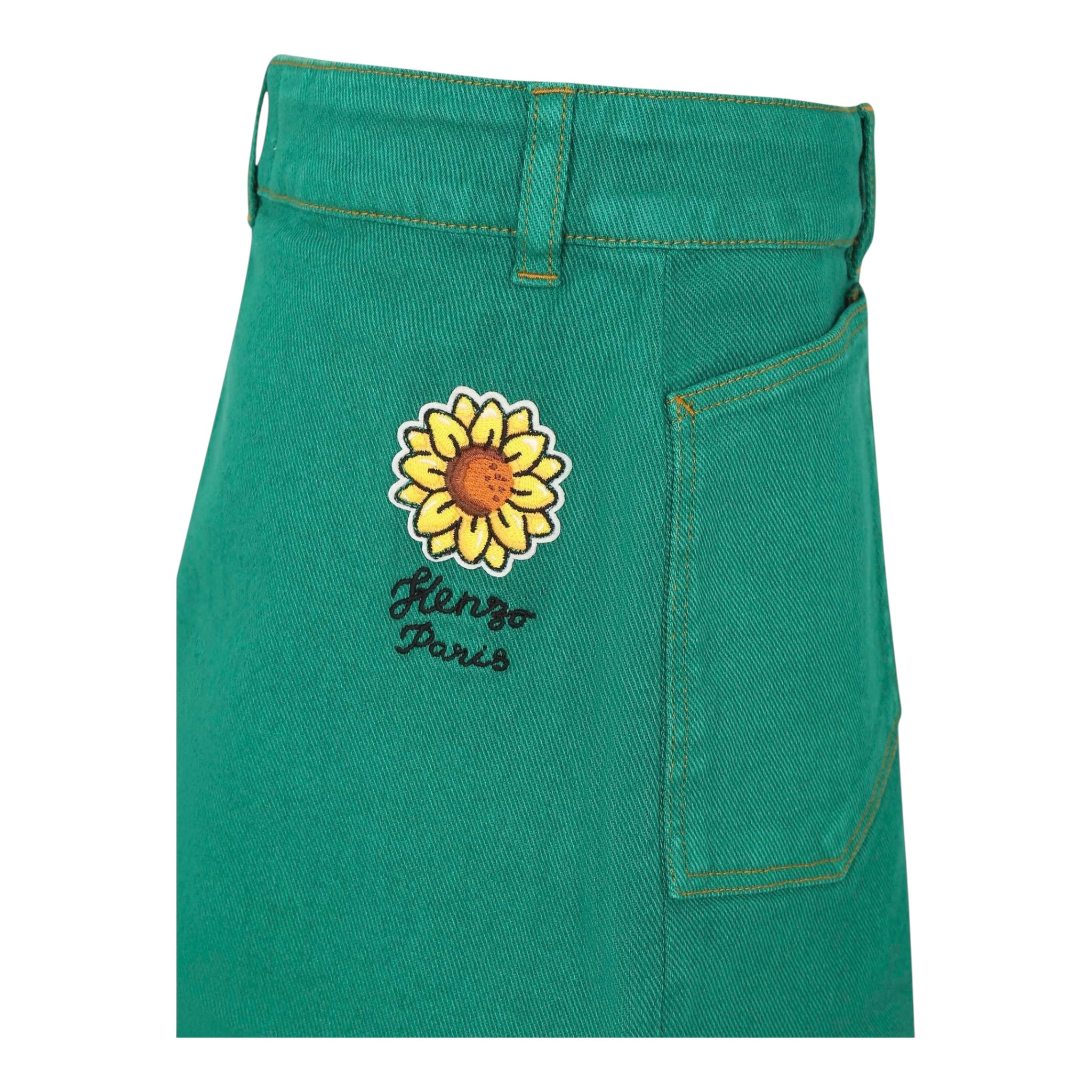 Kenzo Gonna Tinta Unita con Girovita Regolabile per Neonata K60908N VERDE KENZO 
