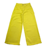 Kocca Pantalone Tinta Unita Modello Palazzo per Bambina AUNN GIALLO Kocca 