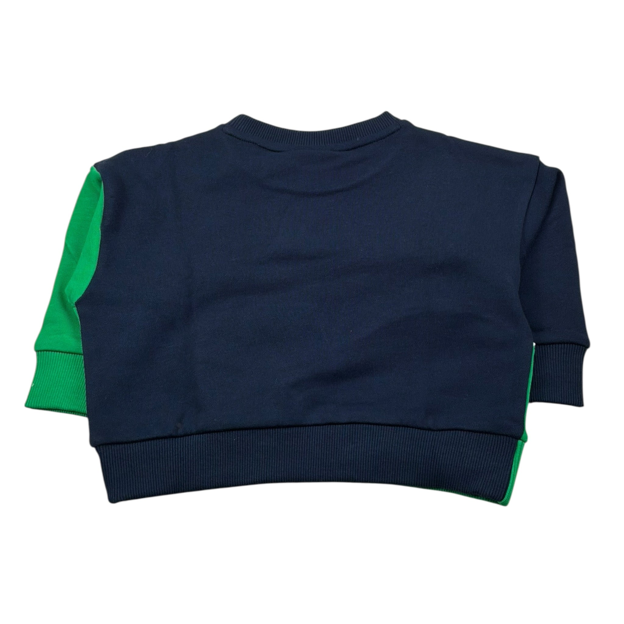 La Coste Felpa Chiusa Girocollo Bicolore con Stampa per Neonata SJ8436N BLU/VERDE LA COSTE 