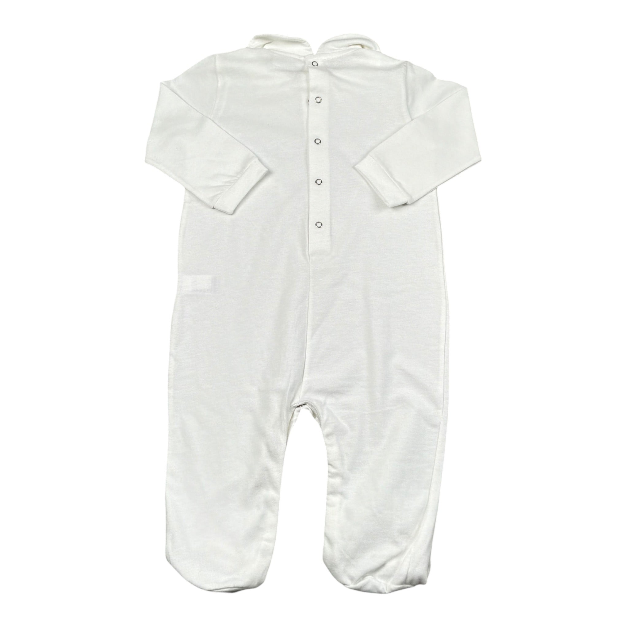 La Perla Tutina tinta unita con Brillantini Bainco per Neonata 73673 BIANCO LA PERLA 