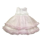 La Sartoria Dei Piccoli Abito Cerimonia Giromanica Tinta Unita con Tulle per Neonata L038 ROSA LA SARTORIA DEI PICCOLI 