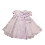 La Sartoria Dei Piccoli Abito Giromanica Tinta Unita con Fiocco per Neonata L1050 LILLA LA SARTORIA DEI PICCOLI 