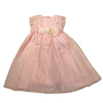 La Stupenderia Abito Giomanica Tinta Unita con Tulle Modello Cerimonia per Bambina CCAB74 ROSA LA STUPENDERIA 