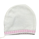 La Stupenderia Cappello Tinta Unita con Profili In Contrasto per Neonata SBCP50102103 BIANCO LA STUPENDERIA 
