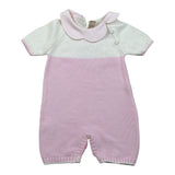 La Stupenderia Pagliaccetto Bicolore In Filo per Neonata SBTT52 BIANCO/ROSA LA STUPENDERIA 