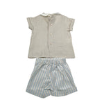 La Stupenderia Completo 2 Pezzi Camicia-Bermuda per Neonato TBCT57 BEIGE LA STUPENDERIA 