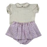 La Stupenderia Completo 2 Pezzi Body-Salopette Bicolore per Neonata TBCT5888 BEIGE LA STUPENDERIA 