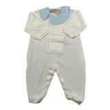 La Stupenderia Tutina Tinta Unita con Stampa per Neonata TBTT67 PANNA/AZZURRO LA STUPENDERIA 
