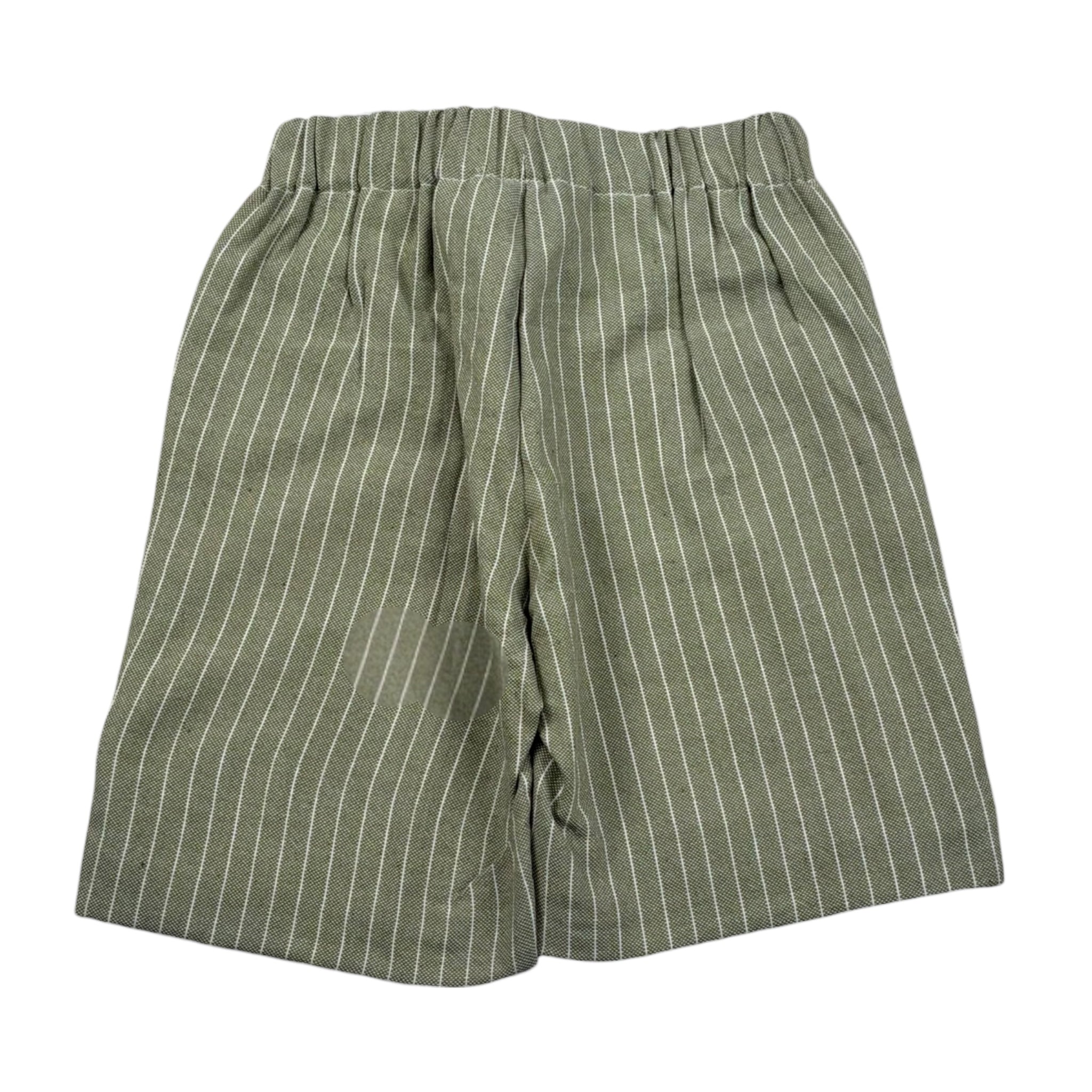 La Stupenderia Bermuda Tinta Unita con Elastico In Vita per Bambino TCBR73X VERDE LA STUPENDERIA 