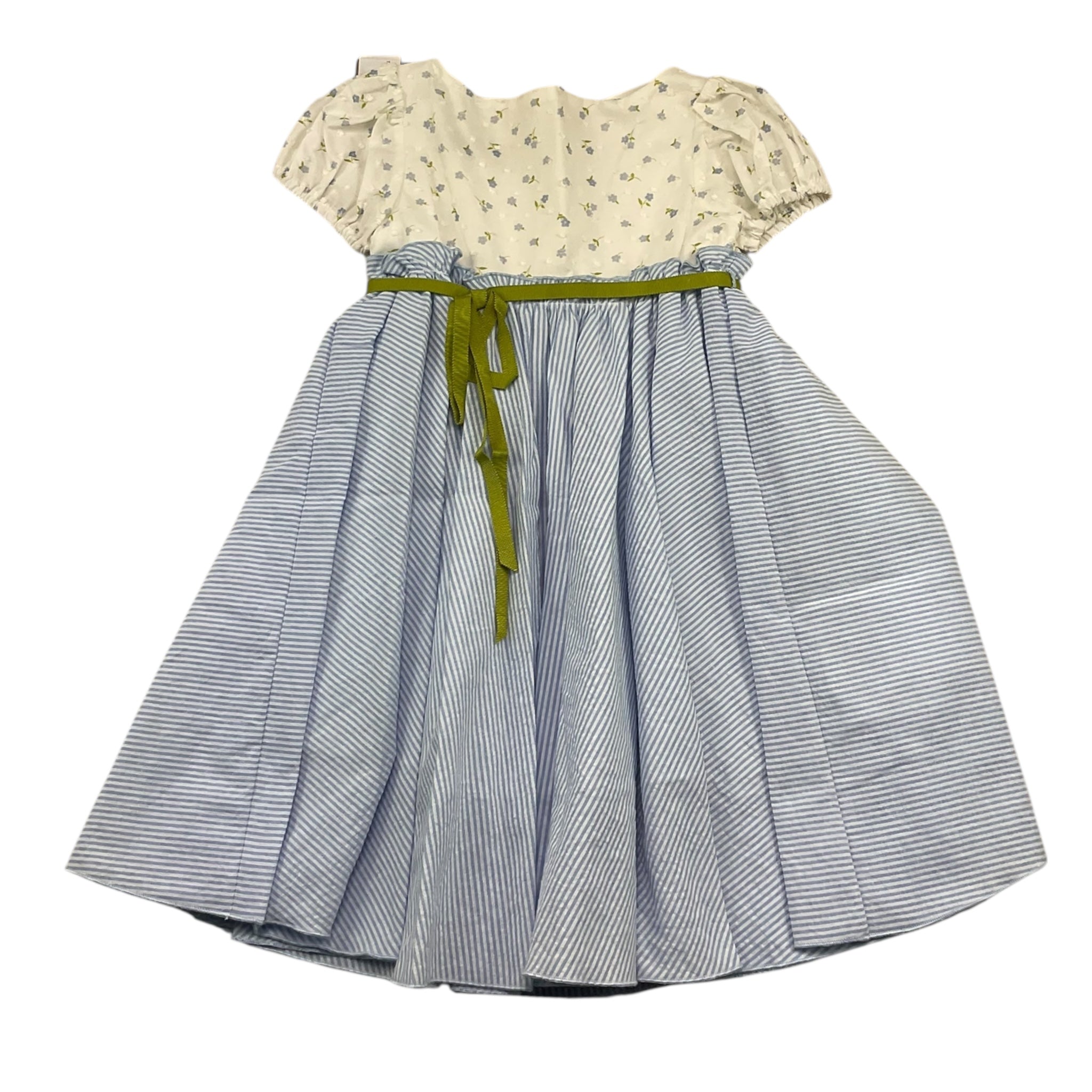La Stupenderia Abito Mezza Manica Bicolore per Bambina TJAB84 BIANCO/AZZURRO LA STUPENDERIA 
