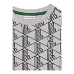 Lacoste T-Shirt Girocollo Tinta Unita con Fantasia per Bambino TJ8411 GRIGIO LACOSTE 