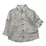 Lalalu' Camicia Manica Lunga tinta unita con Stampa Beige per Neonato CML130PBX BEIGE LALALU' 