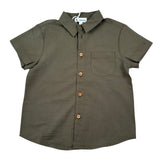 Lalalu' Camicia Mezza Manica tinta unita Verde per Bambino CML150PBX VERDE LALALU' 