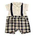 Lalalu' Pagliaccetto Mezza Manica Bicolore per Neonato PAL006P BIANCO/BLU LALALU' 